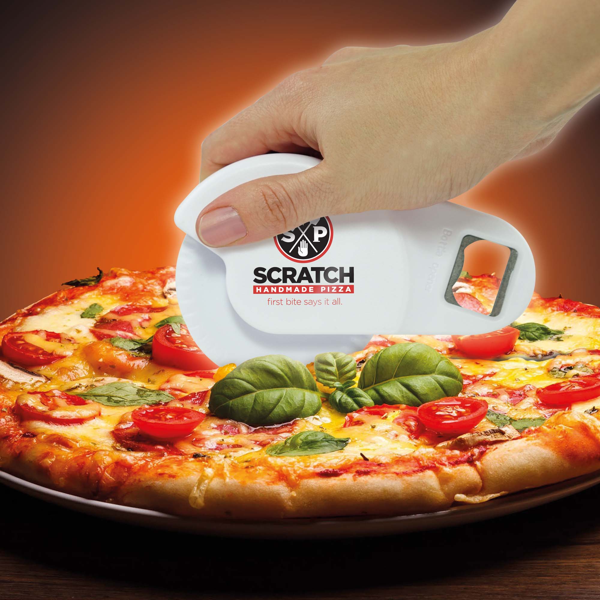 Pizza Cutter & Bottle Opener Combo