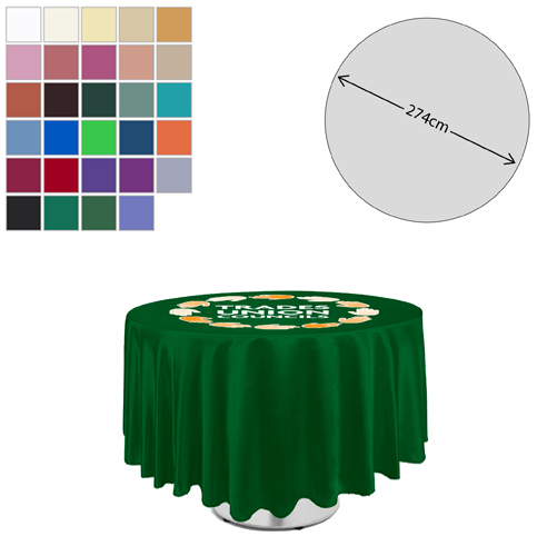 Fabric Round Tablecloth (275cm Diameter)