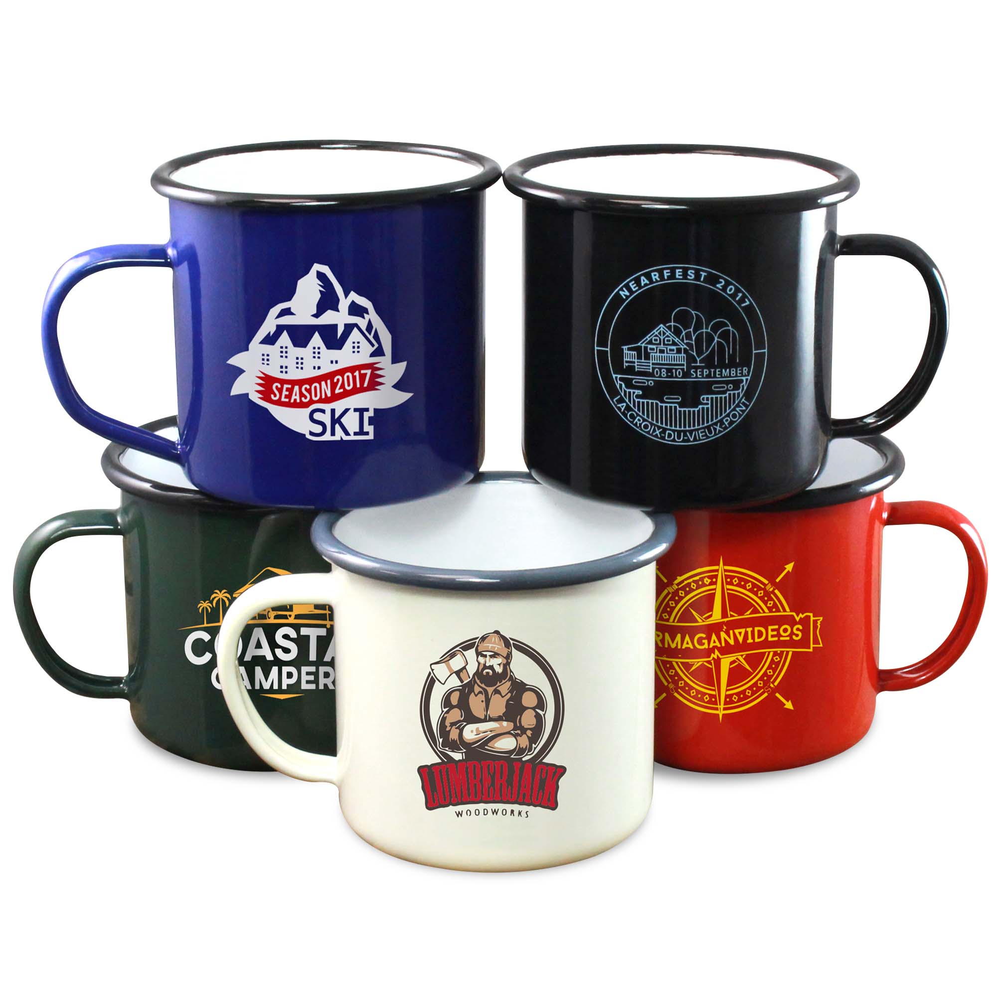 Premium Enamel Mugs 10oz/285ml (Coloured)