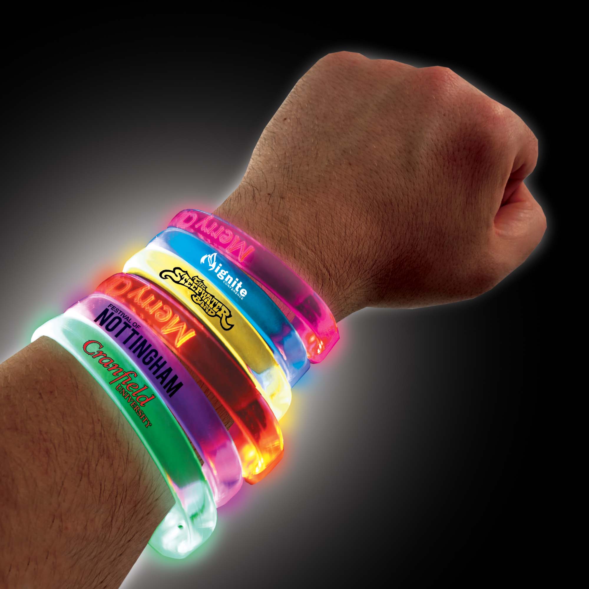 Reactive LED Flashing Wristbands